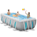 Piscină Intex Prism Frame Clearview Premium 400×200×122 cm, 8418 L, cu pompă 2006 L/h, set complet