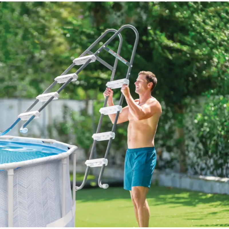 Scara pentru piscina INTEX 91 cm, 3 trepte, fără platformă