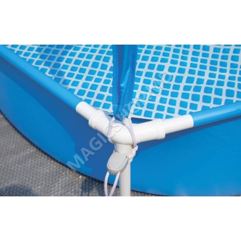 Piscină cu cadru 183x38 cm 700 l cu copertină și aspersor