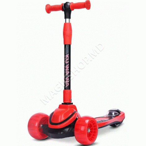 Складной самокат с тремя светящимися колесами для детей (36061)