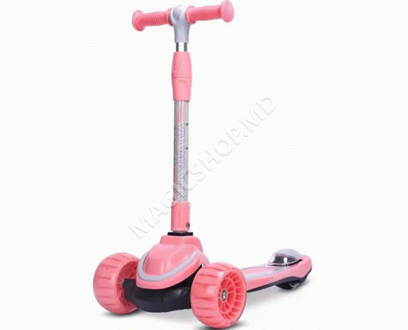 Складной самокат с тремя светящимися колесами для детей (36061)