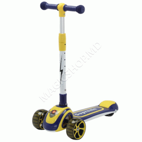 Trotinetă pentru copii cu 3 roți luminoase, muzică și lumini, RTM Scooter