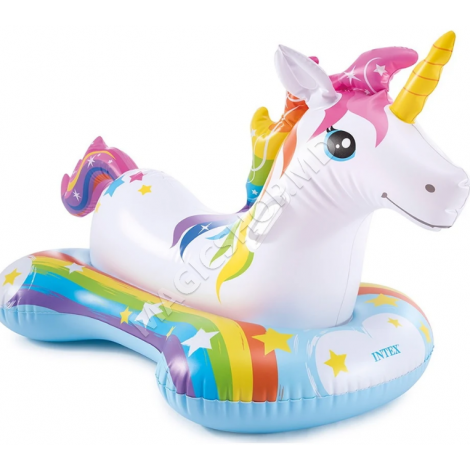 Plută gonflabilă Unicorn cu mânere, 163×86 cm, până la 40 kg, 3+ ani, Intex 