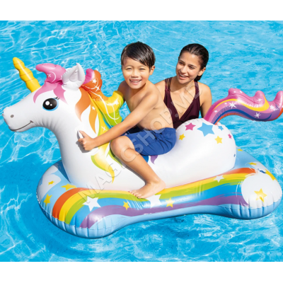 Plută gonflabilă Unicorn cu mânere, 163×86 cm, până la 40 kg, 3+ ani, Intex 