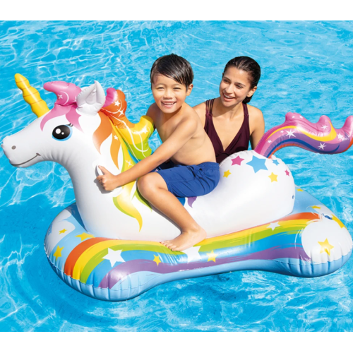 Plută gonflabilă Unicorn cu mânere, 163×86 cm, până la 40 kg, 3+ ani, Intex 
