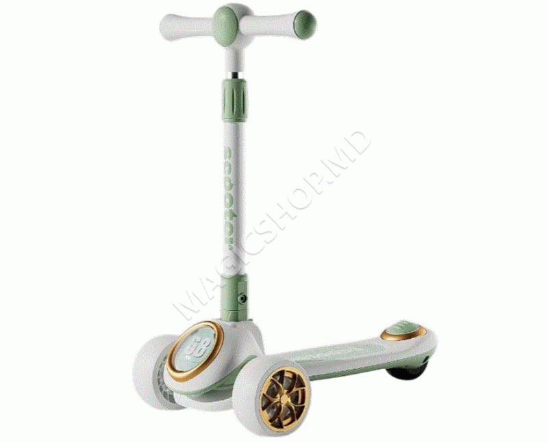 Trotinetă pentru copii cu 3 roți luminoase, muzică și lumini, RTM Scooter (61801)