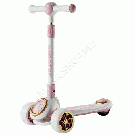 Trotinetă pentru copii cu 3 roți luminoase, muzică și lumini, RTM Scooter (61801)