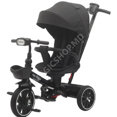 Детский трехколесный велосипед серого, зеленого и черного цвета JTR189