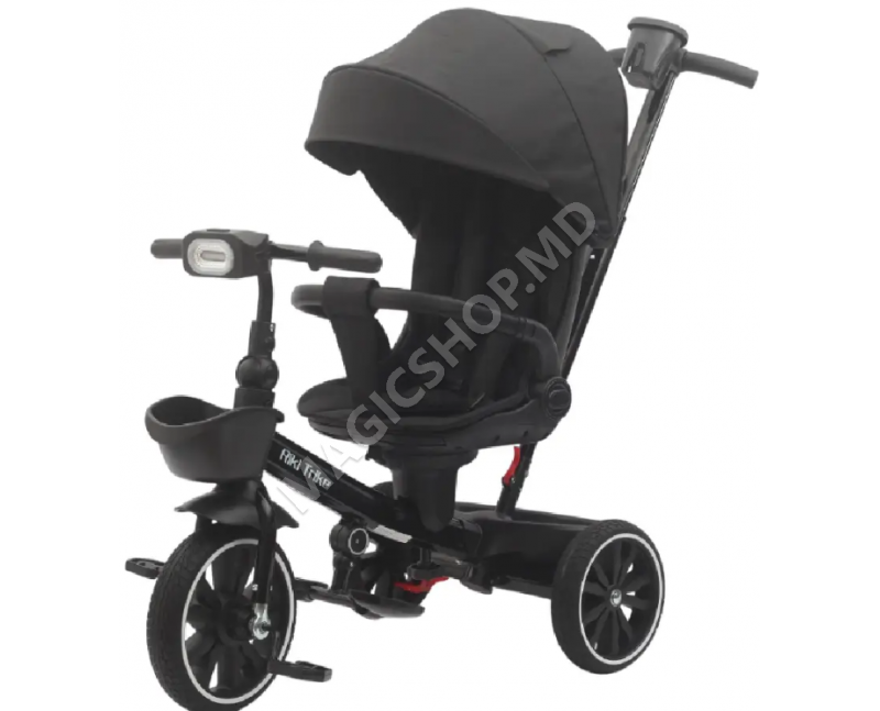 Детский трехколесный велосипед серого, зеленого и черного цвета JTR189