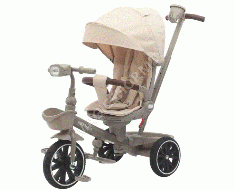 Tricicleta pentru copii JTR189 bej, gri, verde, negru