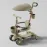 Trotinetă pentru copii cu scaun, parasolar și mâner parental, transformabilă, roți luminoase, muzică și lumini, verde, RTM Scooter