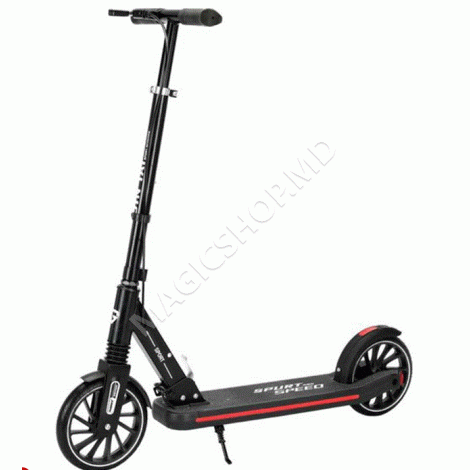 Скутер с двумя амортизаторами и ручным тормозом