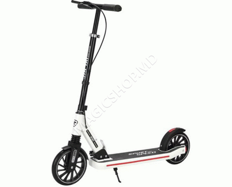 Скутер с двумя амортизаторами и ручным тормозом