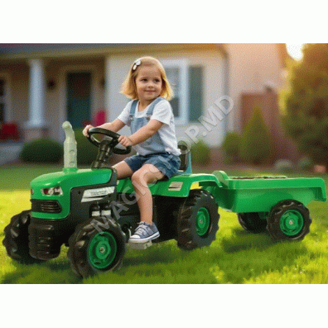 Педальный трактор Dolu с прицепом (8053)