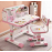 Birou cu scaun 75x45 cm reglabil roz, albastru