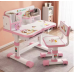Birou cu scaun 75x45 cm reglabil roz, albastru