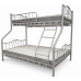 Pat 2 nivele Orkide Triple 90x200+140x200 cm alb, gri