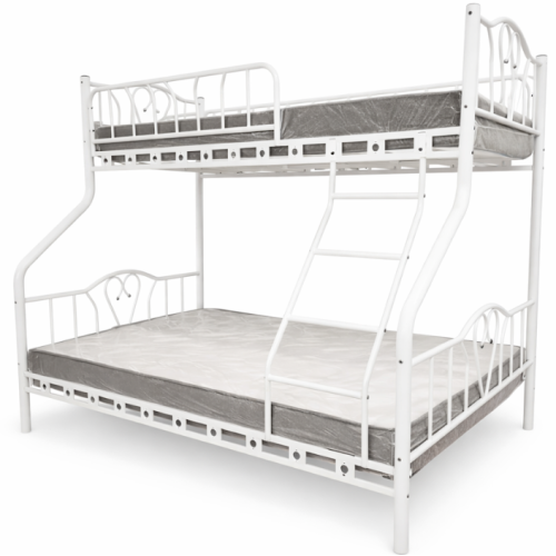 Pat 2 nivele Orkide Triple 90x200+140x200 cm alb, gri