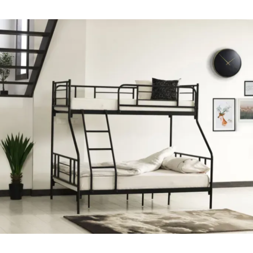 Pat 2 nivele Nova Triple 90x200 + 140x200 cm negru