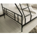 Pat 2 nivele Nova Triple 90x200 + 140x200 cm negru