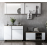 Comoda Concept 2D1S 100x82x40 cm stejar craft gri/nimfea alb