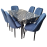 Set Modern masa 80x130/170 luanda cu 6 scaune