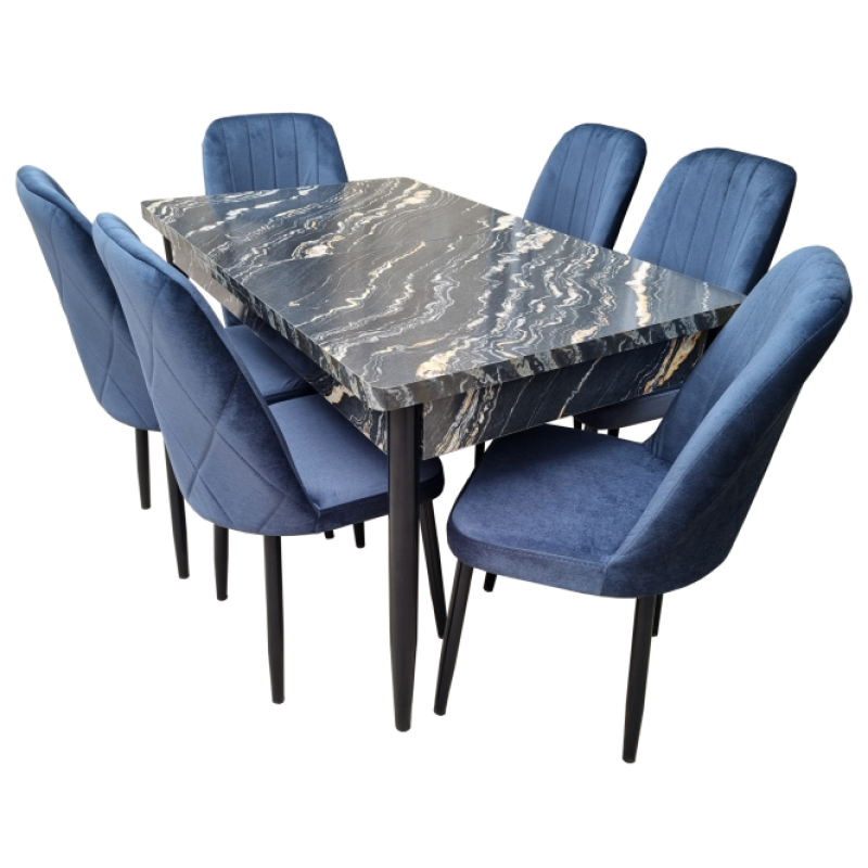 Set Modern masa 80x130/170 luanda cu 6 scaune