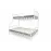 Pat 2 nivele Orkide Triple 90x200+140x200 alb, gri, bej