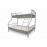 Pat 2 nivele Orkide Triple 90x200+140x200 alb, gri, bej