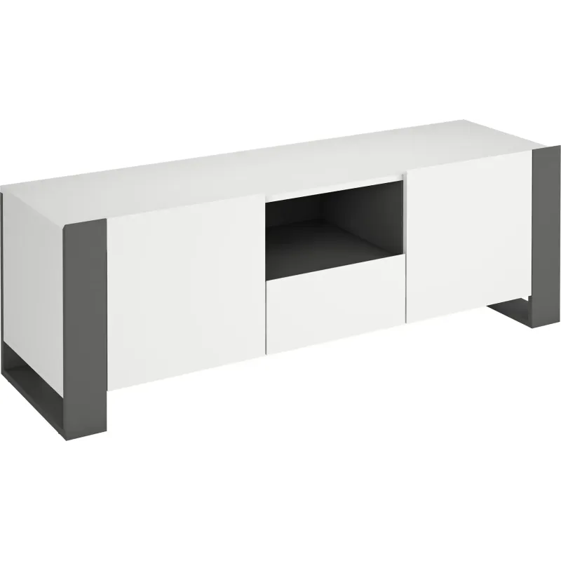 Tumba TV Combo C04 140x46x42 cm grafit/alb