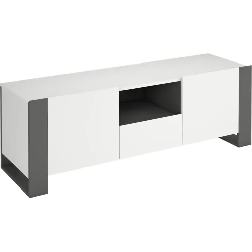 Comodă TV Combo C04, 140x46 cm, Grafit/Sonoma