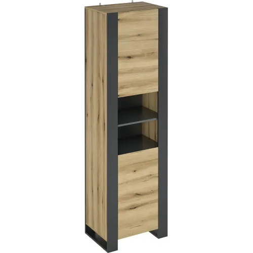 Dulap Combo CO7 596x2000x421 Gri grafit/Stejar