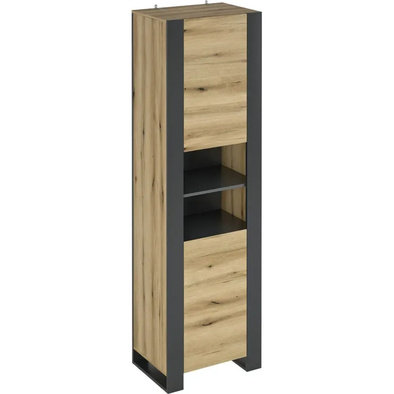 Dulap Combo CO7 596x2000x421 Gri grafit/Stejar