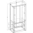Dulap Combo 100х200х60 grafit/ alb