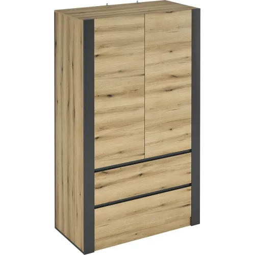 Dulap Combo 100х200х60 grafit/ alb