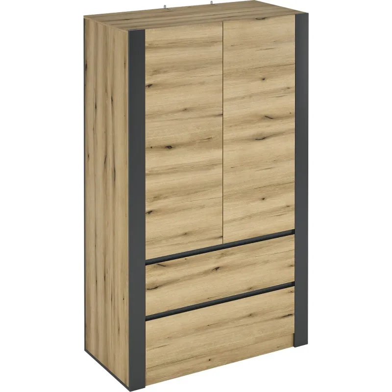 Dulap Combo 100х200х60 grafit/ alb