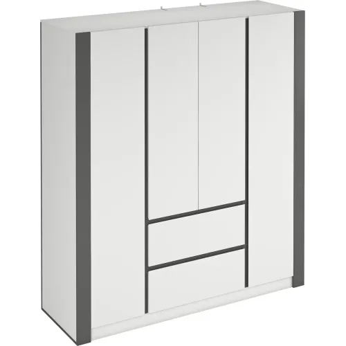 Dulap Combo 180х200х60 grafit/alb