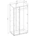 Dulap Concept CT24 100х200х60 stejar craft gri/nimfea alb
