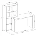 Masa birou Larry 156x55 cm gri grafit/stejar craft alb