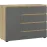 Comoda Grand 120x97 cm (1D4S) grafit/alb