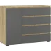 Comoda Grand 120x97 cm (1D4S) grafit/alb
