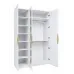 Dulap Flex 150x238x56 alb cu usa oglinda pe mijloc