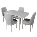 Masa extensibila DT A56 90/120x70 cm alba; ivory; alb-negru