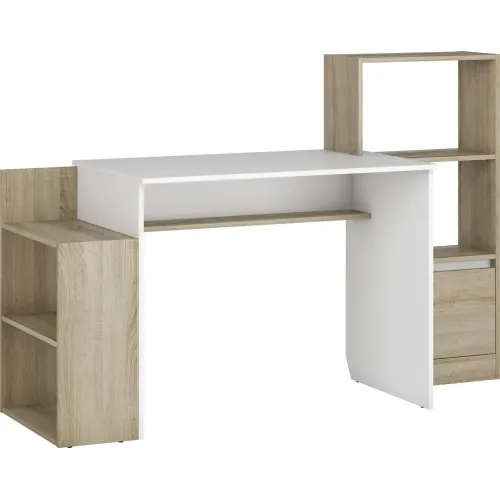 Masa birou Table 2 170x60cm, graphite/ sonoma / white