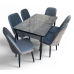 Set Loft Aris Antracit+6 Scaune Karegold Babyface