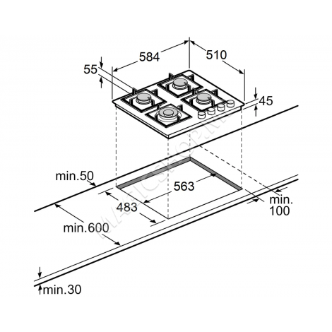 Встраиваемая варочная панель Fabiano FHG 8244 VGHT, кремовый; цвет шампанского