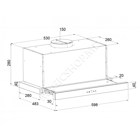 Hota Fabiano Smart 60 Lux Black Glass
