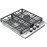 Plita incorporabila Fabiano FHG 8454 VGH Inox