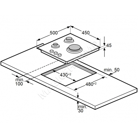 Встраиваемая газовая плита Fabiano FHG 8454 VGH из нержавеющей стали