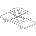 Plita incorporabila Fabiano FHG 8454 VGH Inox
